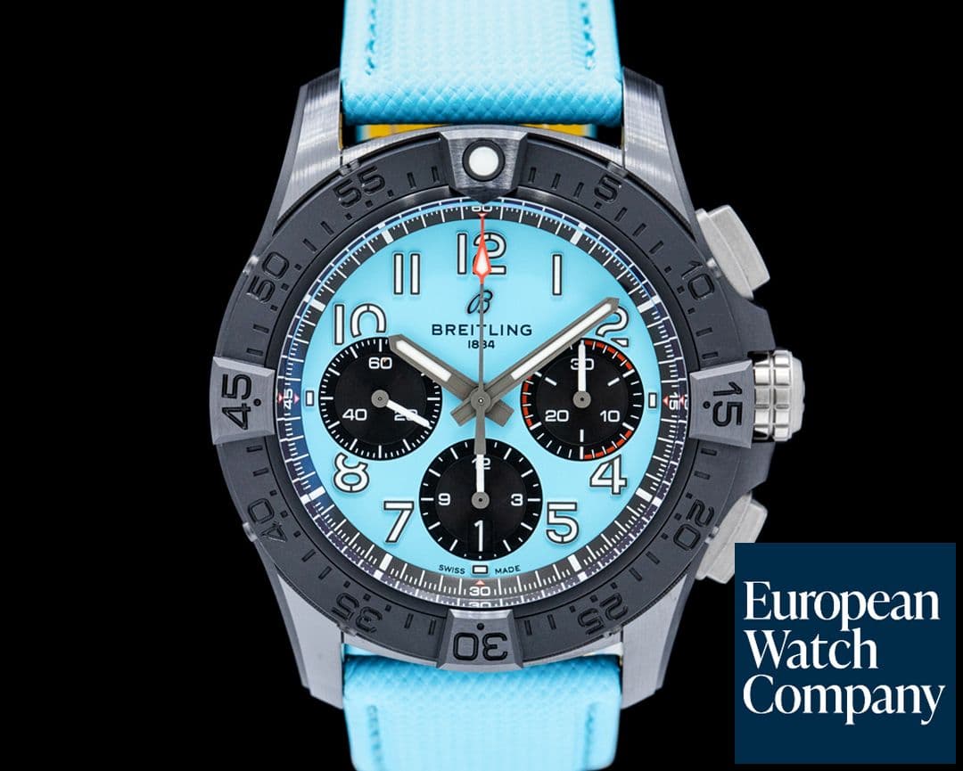 Image of Breitling SB0146 Avenger B01 Chronograph 42 Night Mission Ceramic Blue Dial