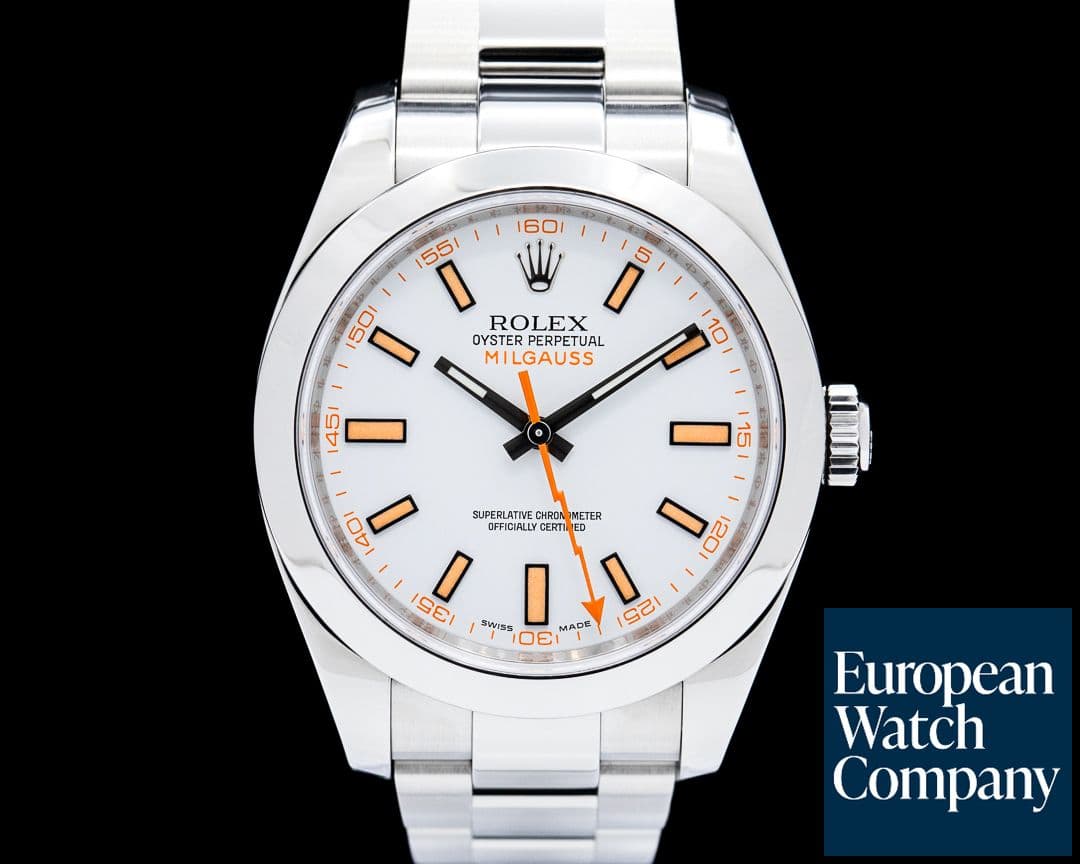 Image of Rolex 116400 Milgauss SS White Dial