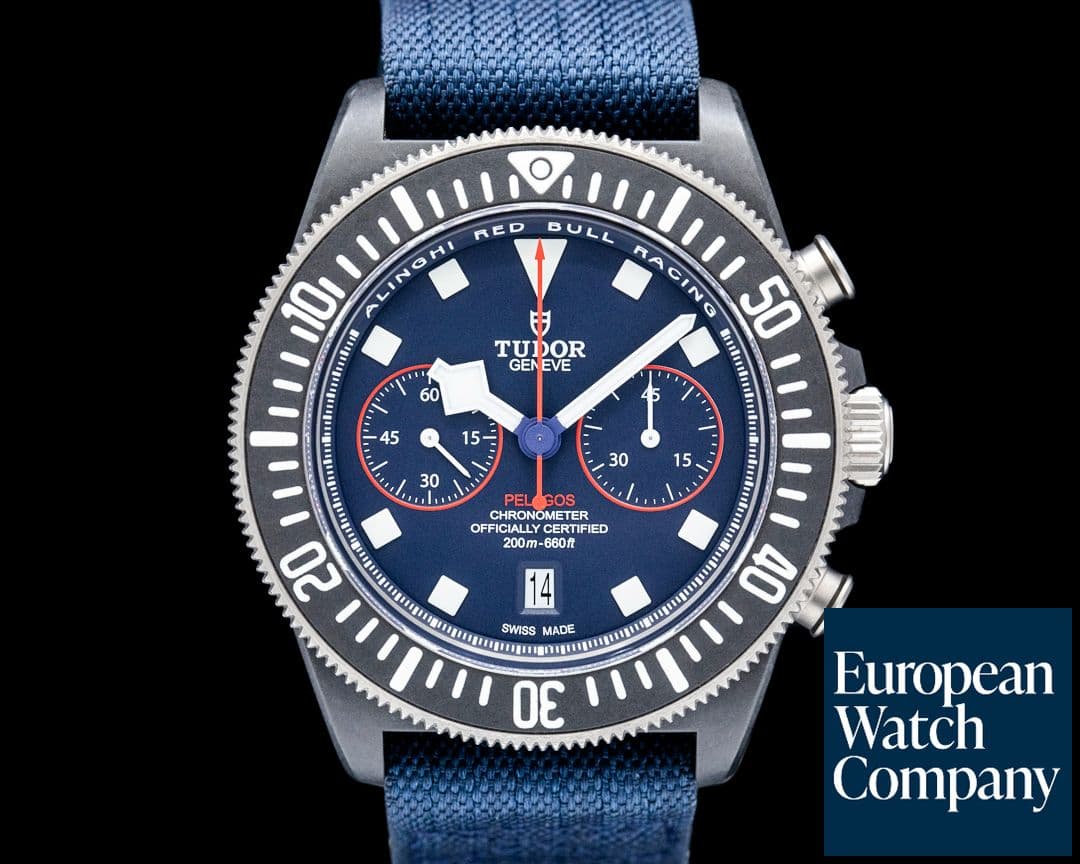 Image of Tudor 25807KN Pelagos FXD Chronograph "Alinghi Red Bull Racing" Blue Dial 2025