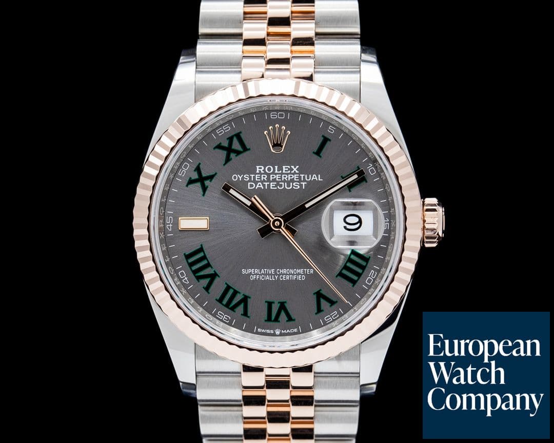 Image of Rolex 126231 Datejust 36MM 18K Rose Gold / SS Wimbledon Dial
