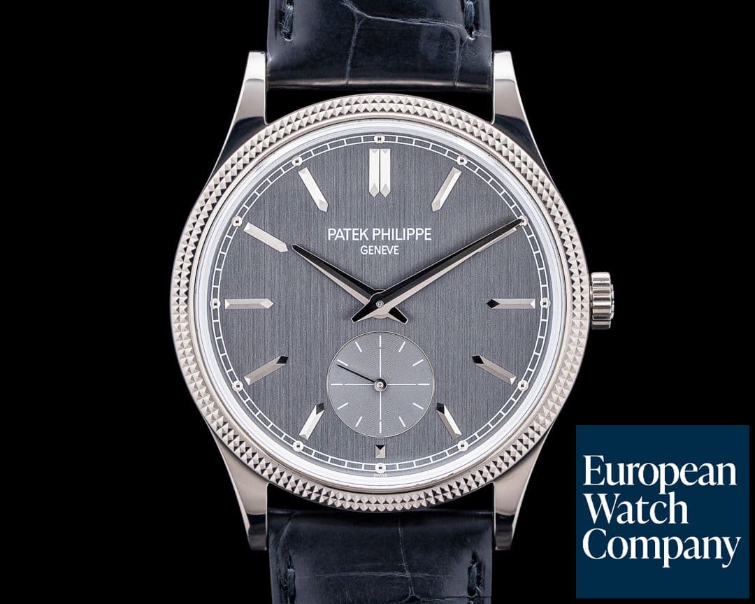 Image of Patek Philippe 6119G Calatrava 18K White Gold Charcoal Gray Dial