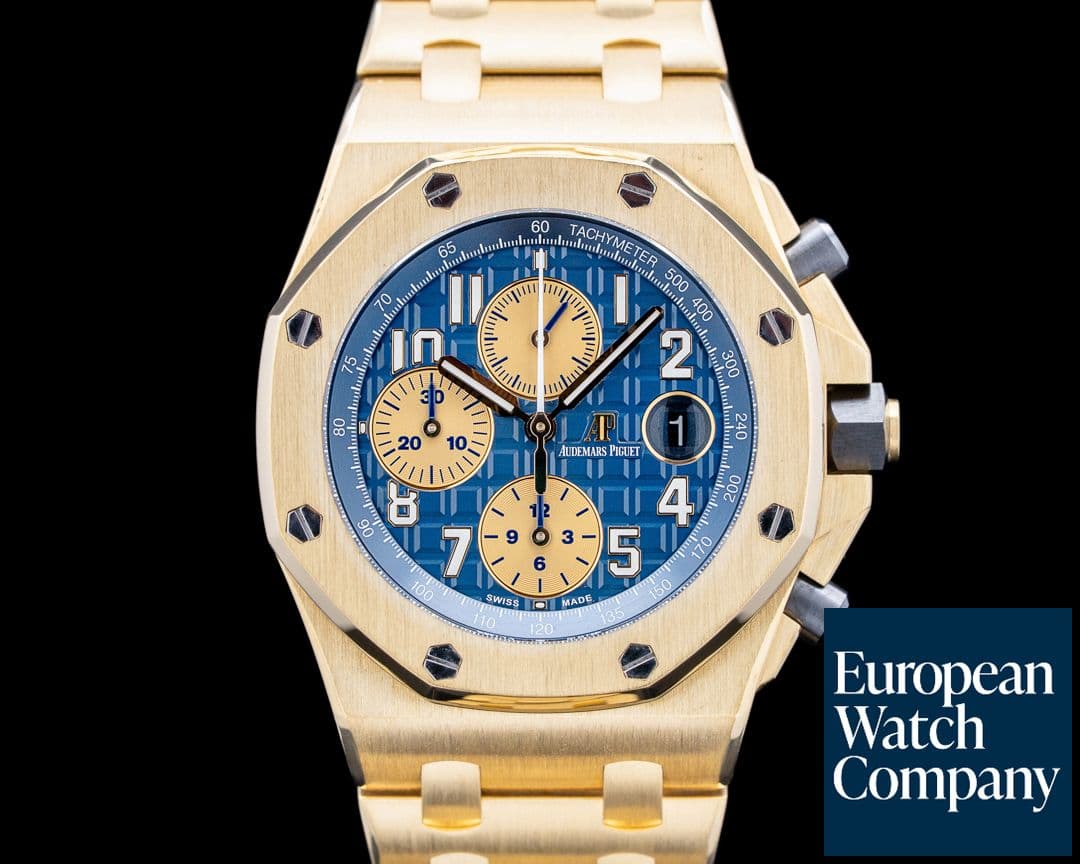 Image of Audemars Piguet 26470BA Royal Oak Offshore Chronograph 18K YG Blue Dial