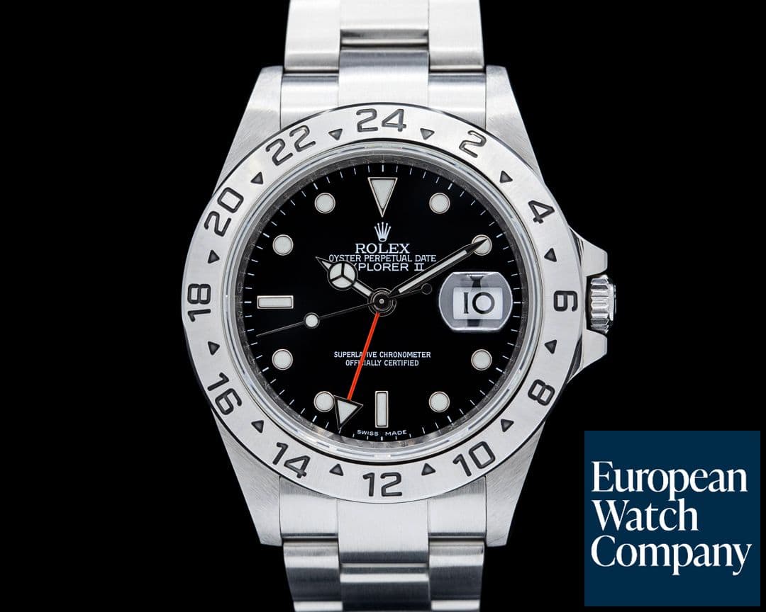Image of Rolex 16570 Explorer II SS Black Dial