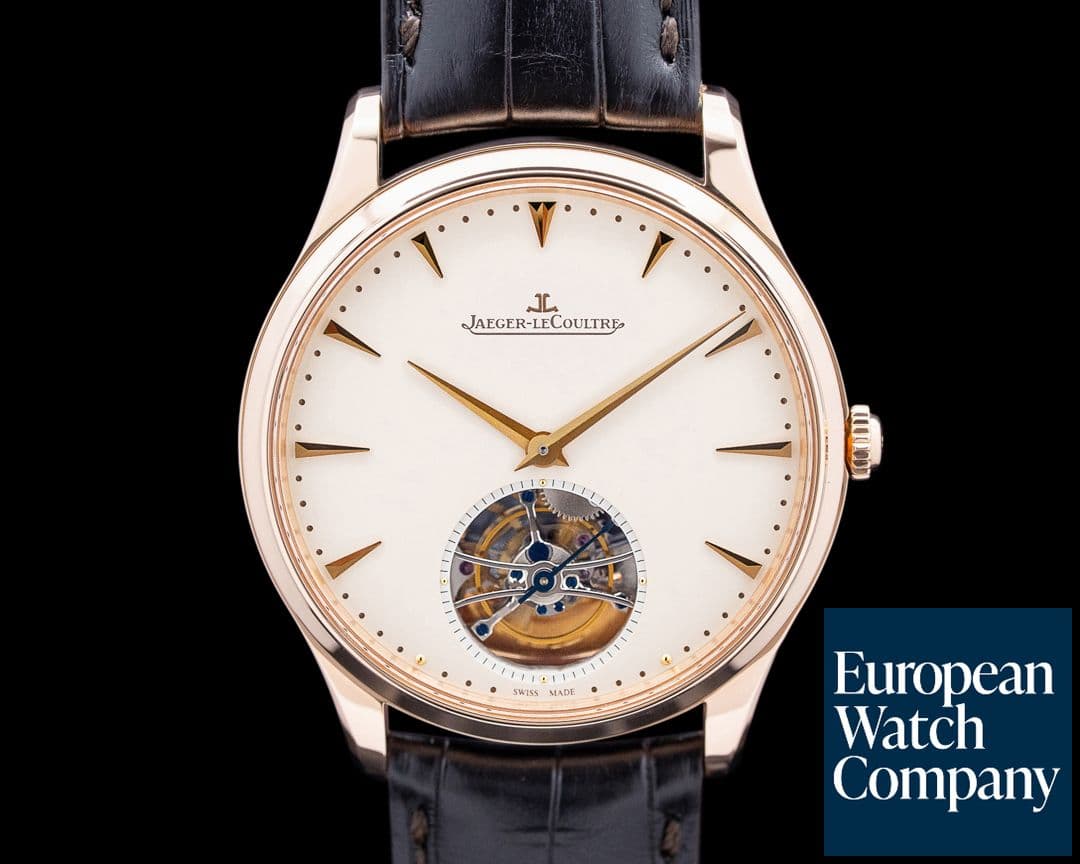 Image of Jaeger-LeCoultre Q1322410 Master Ultra Thin Tourbillon 18K Rose Gold Cream Dial