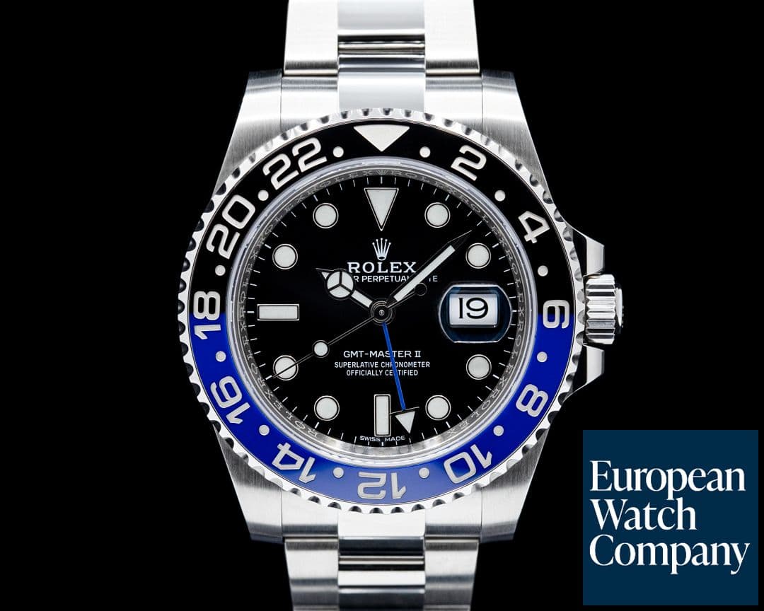 Image of Rolex 116710BLNR GMT-Master II "Batman" SS Black Dial