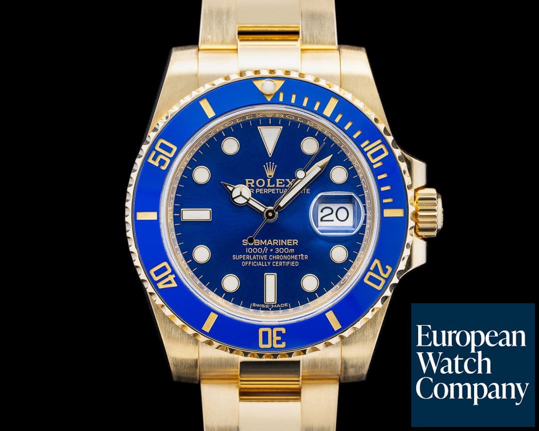 Image of Rolex 116618LB Submariner Date 18K Yellow Gold Blue Dial