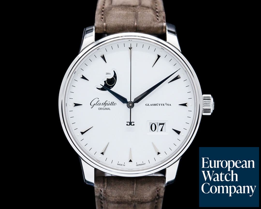 Image of Glashütte Original Senator Excellence Panorama Date Moon SS White Dial 2026 UNWORN