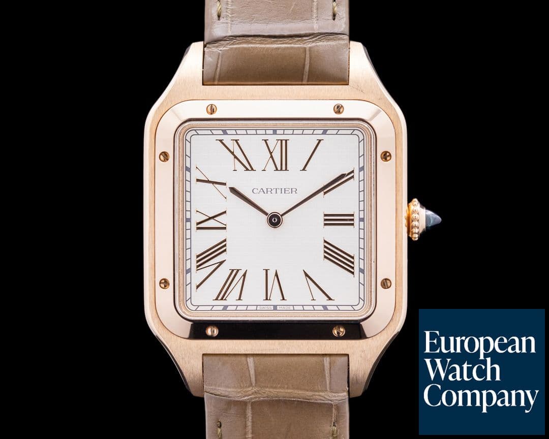 Image of Cartier WGSA0112 Santos-Dumont XL 18K Rose Gold Beige Dial 2025