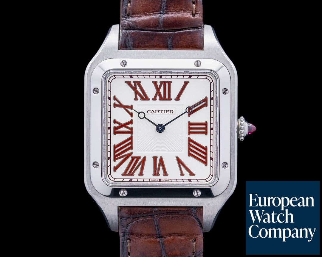Image of Cartier WGSA0082 Santos-Dumont XL Platinum Cream Dial LIMITED