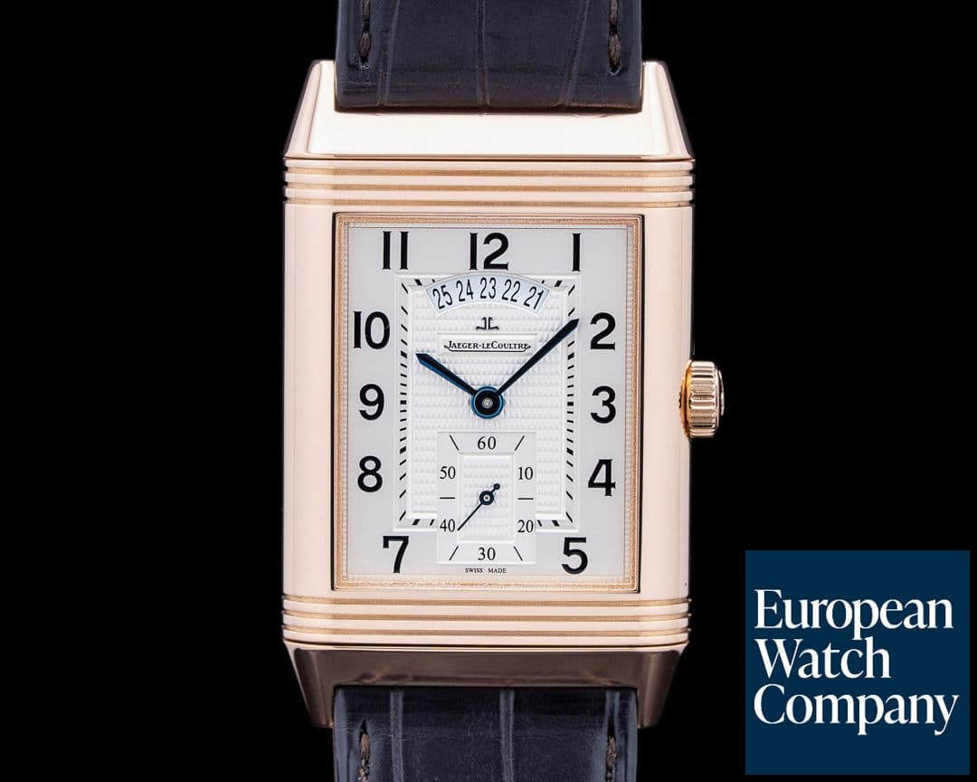 Image of Jaeger LeCoultre Q3742521 Grande Reverso Duo 18K Rose Gold Silver Dial