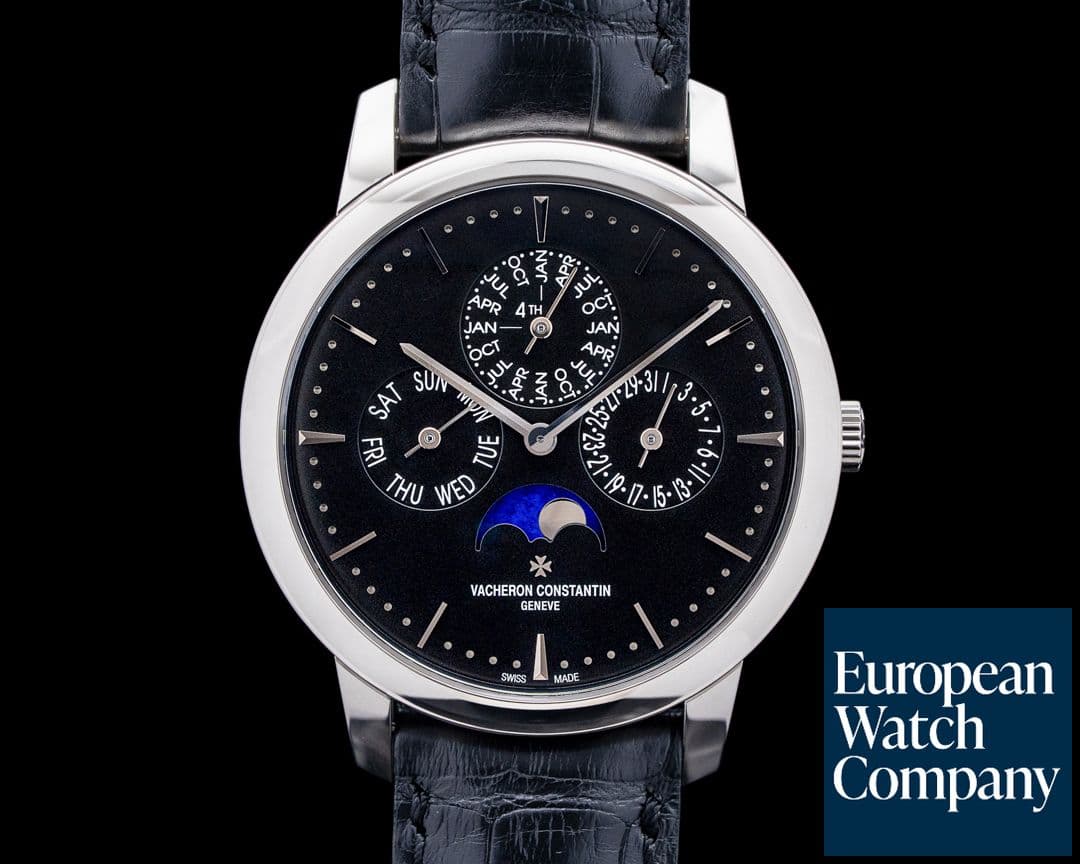 Image of Vacheron Constantin 43175 Patrimony Perpetual Calendar Ultra-Thin 18K WG Black Dial LIMITED