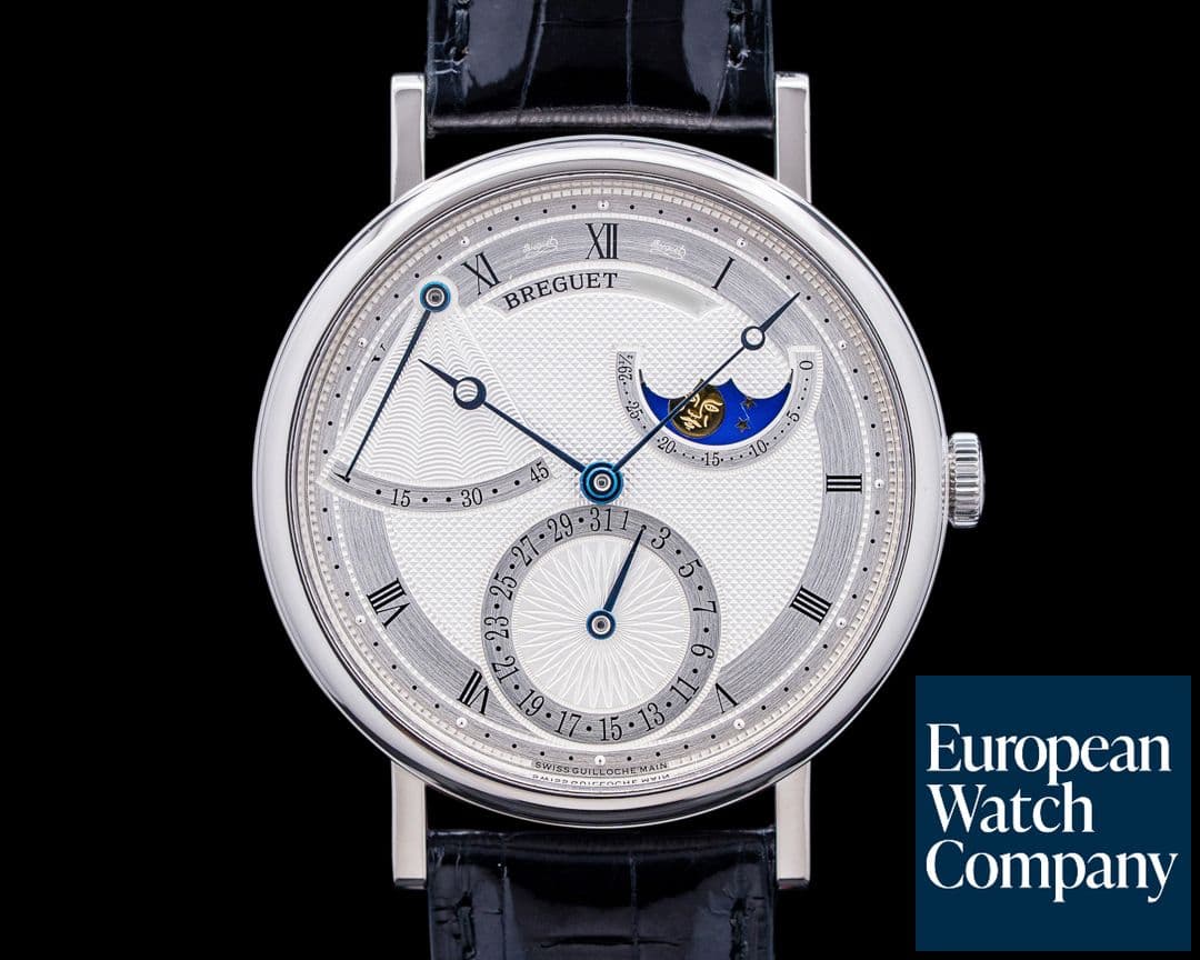 Image of Breguet 7137BB Classique Phase de Lune 18K White Gold Silver Dial