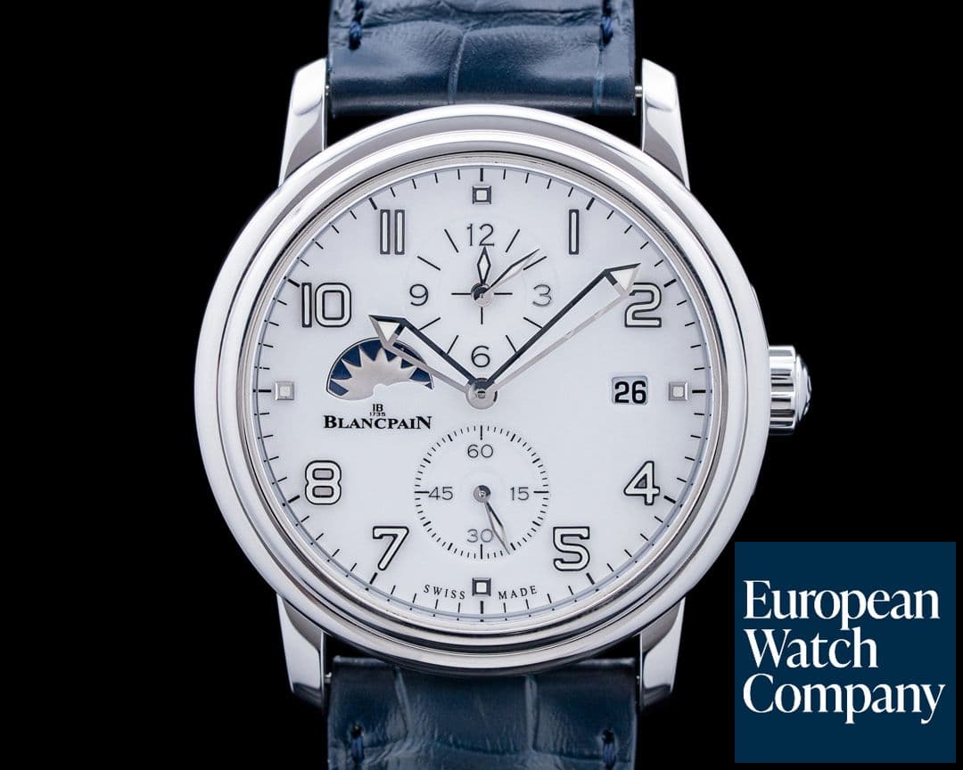 Image of Blancpain 2860 Leman Time Zone SS White Dial