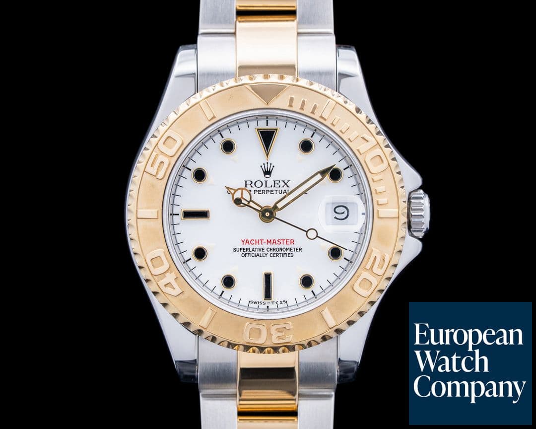 Image of Rolex 68623 Yacht-Master Midsize 18K YG / SS White Dial Circa. 1996