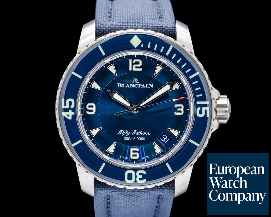 Image of Blancpain 5015 Fifty Fathoms Titanium Blue Dial