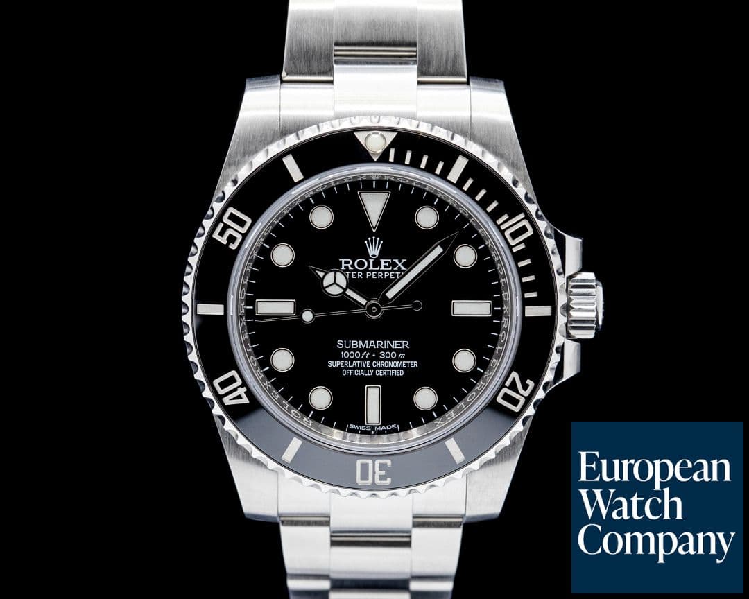 Image of Rolex 114060 Submariner No Date SS Black Dial