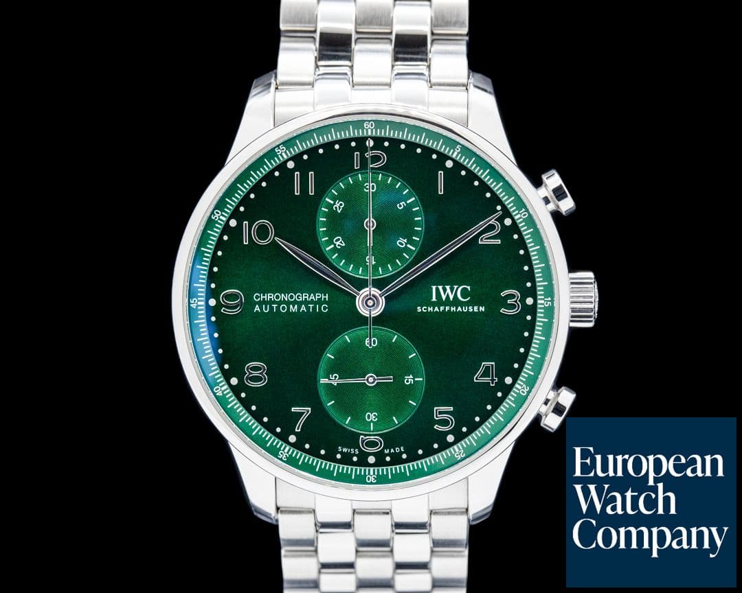 Image of IWC IW371615 Portugieser Chronograph SS Green Dial