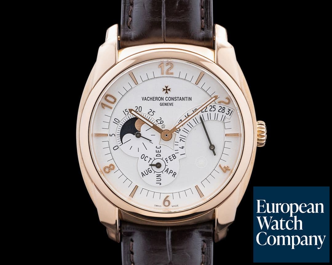 Image of Vacheron Constantin 86040 Quai de l'Ile Retrograde Annual Calendar 18K RG Silver Dial