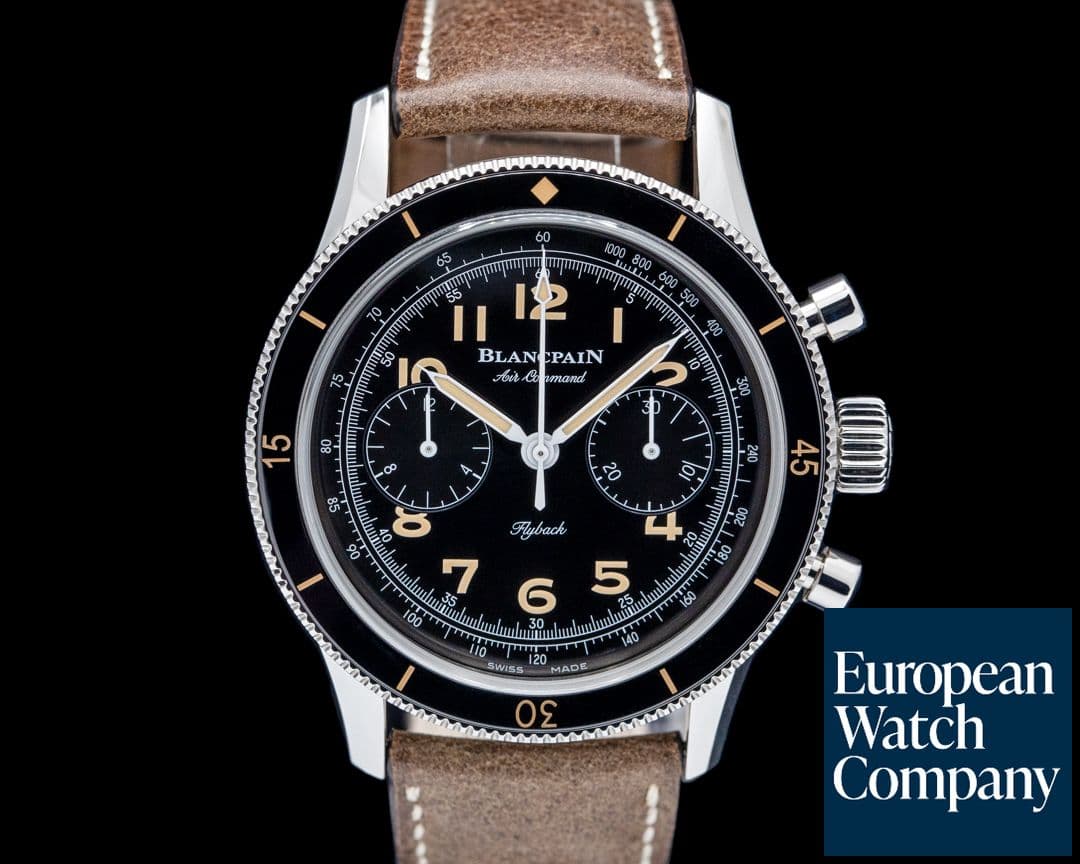 Image of Blancpain Air Command Flyback Chronograph SS Black Dial