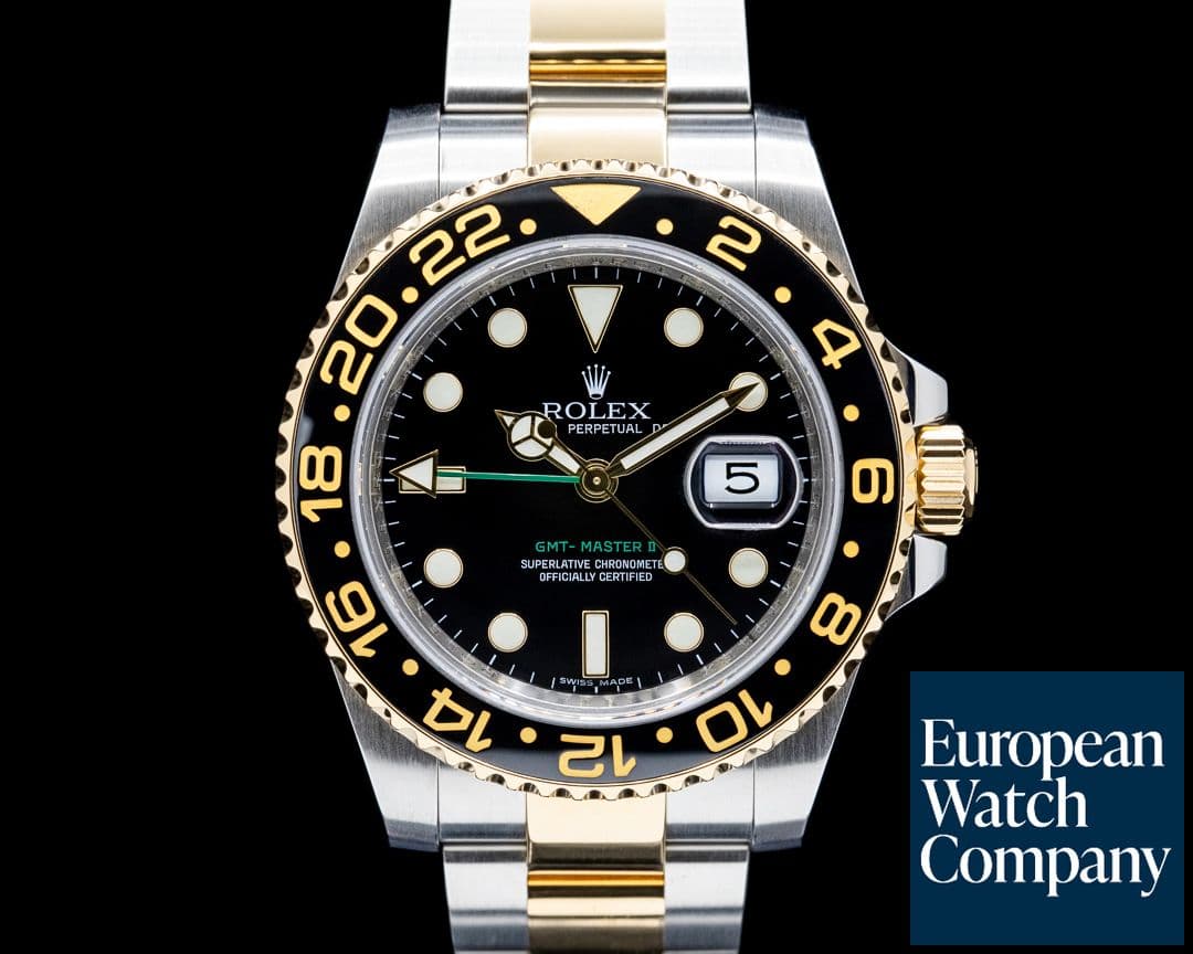 Image of Rolex 116713LN GMT Master II 116713LN SS / 18K YG Black Dial