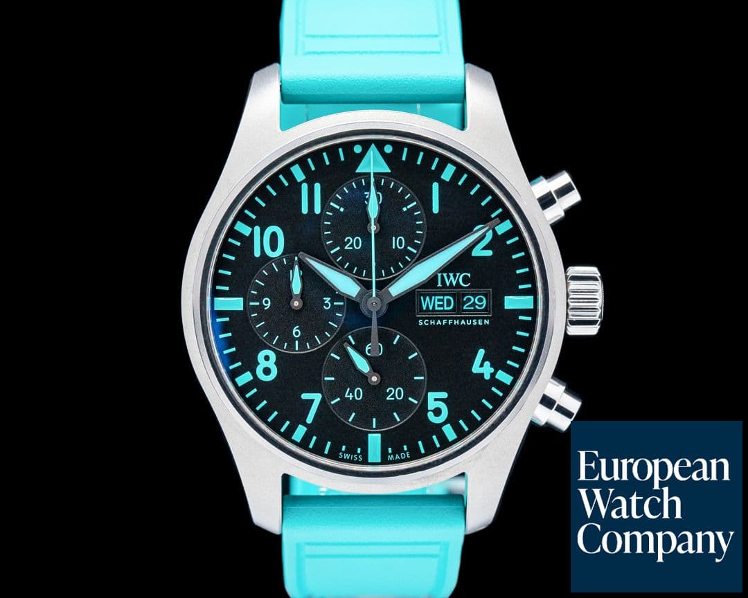 Image of IWC Pilot's Chronograph Mercedes-AMG Petronas Titanium Black Dial