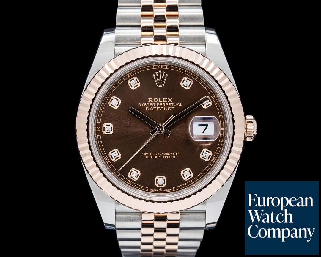Image of Rolex 126331 Datejust 41 18K RG / SS Chocolate Diamond Dial