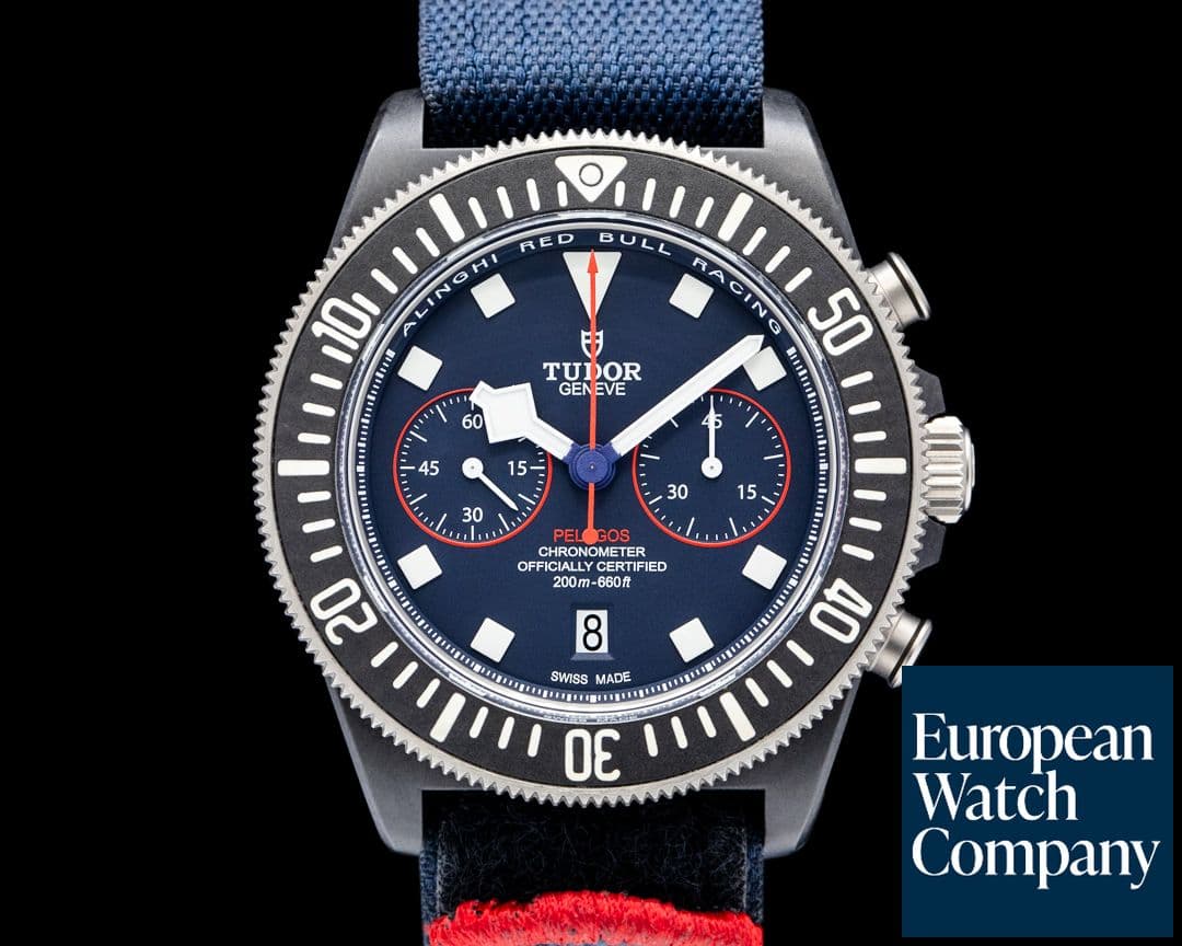Image of Tudor 25807KN Pelagos FXD Chronograph "Alinghi Red Bull Racing" Blue Dial