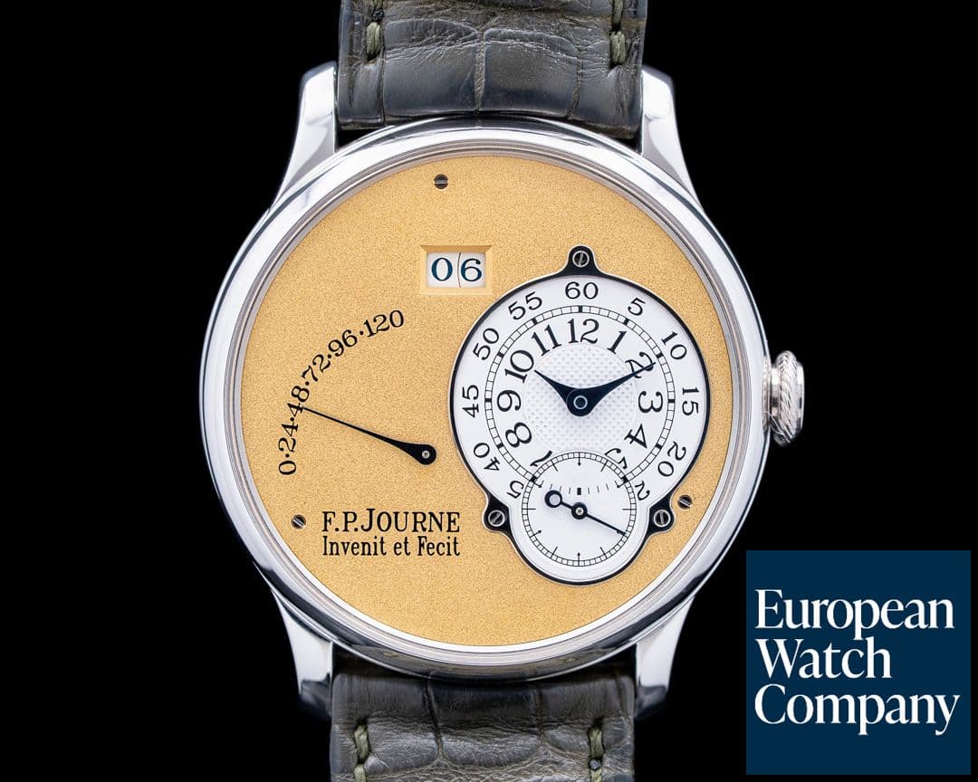 Image of F.P. Journe Octa Reserve de Marche Brass Movement Yellow Dial Platinum 38MM 2002