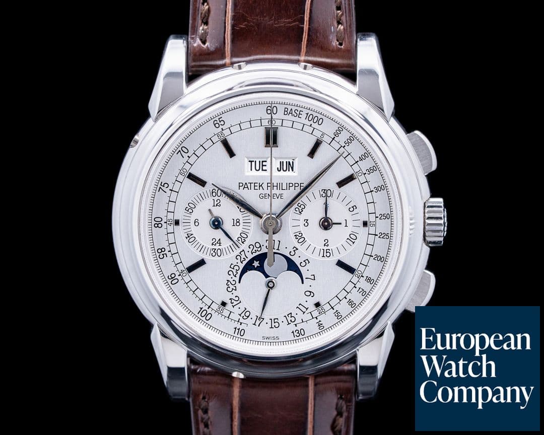 Image of Patek Philippe 5970G Perpetual Calendar Chronograph 18K White Gold Silver Dial