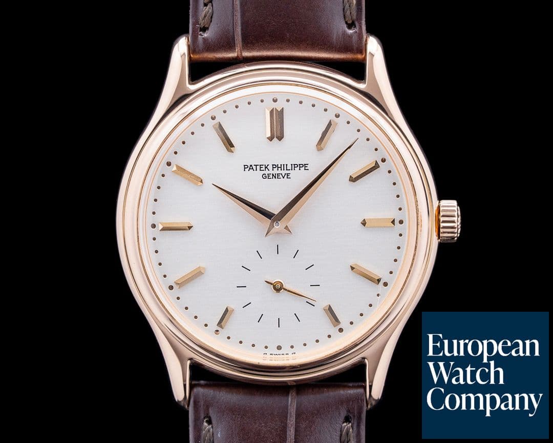 Image of Patek Philippe 3923R Calatrava Manual Wind 18K Rose Gold Silver Dial
