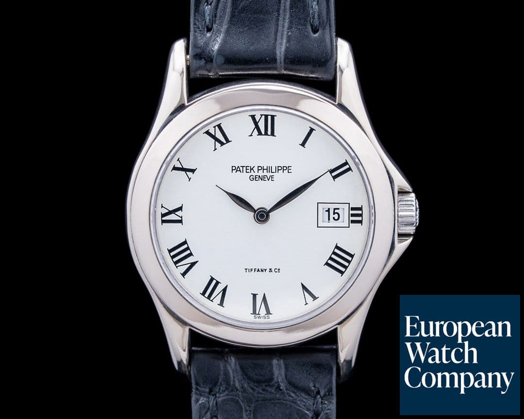 Image of Patek Philippe 4906G Calatrava Tiffany & Co. 18K White Gold White Dial