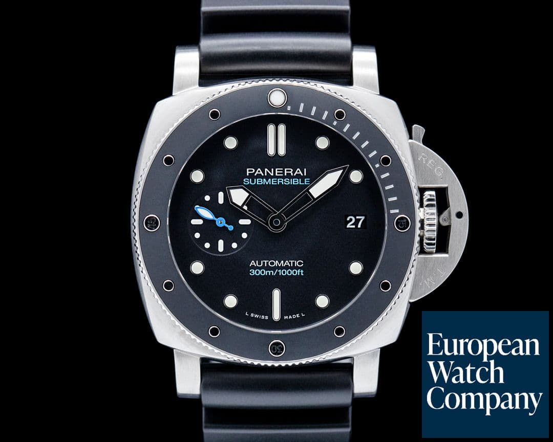 Image of Panerai PAM00683 Submersible 42MM SS Black Dial