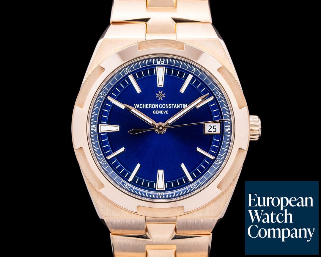 Image of Vacheron Constantin 4500V/110R Overseas Self-Winding 18K Rose Gold Blue Dial