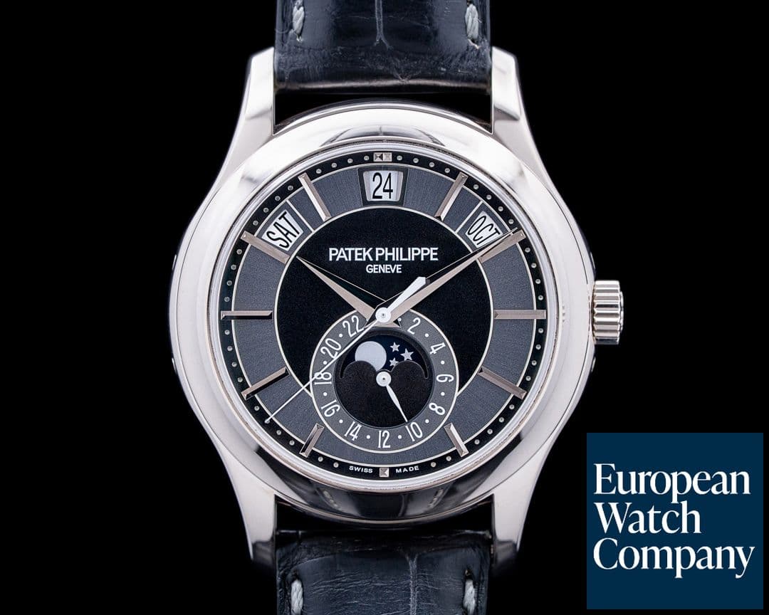 Image of Patek Philippe 5205G Annual Calendar 18K WG Black and Slate Gray Dial