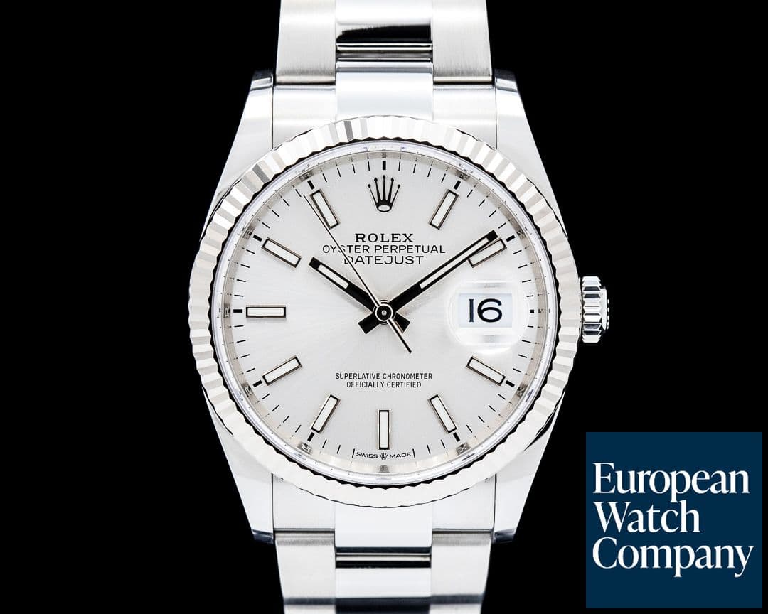 Image of Rolex 126234 Datejust 36MM White SS Silver Dial