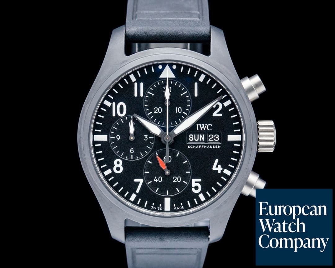 Image of IWC IW389401 Pilot's Watch Chronograph 41 TOP GUN Black Ceramic Black Dial
