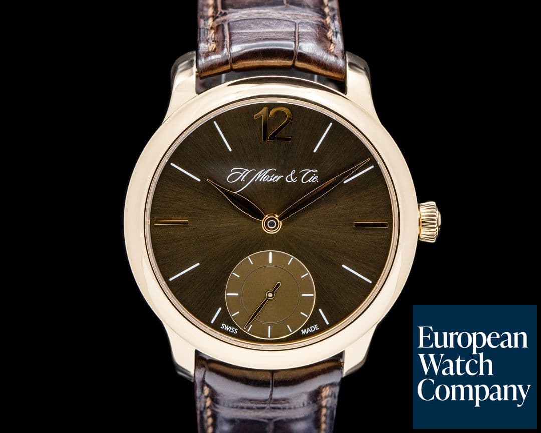 Image of H. Moser & Cie. Endeavour Mayu Marrone 18K Rose Gold Brown Dial