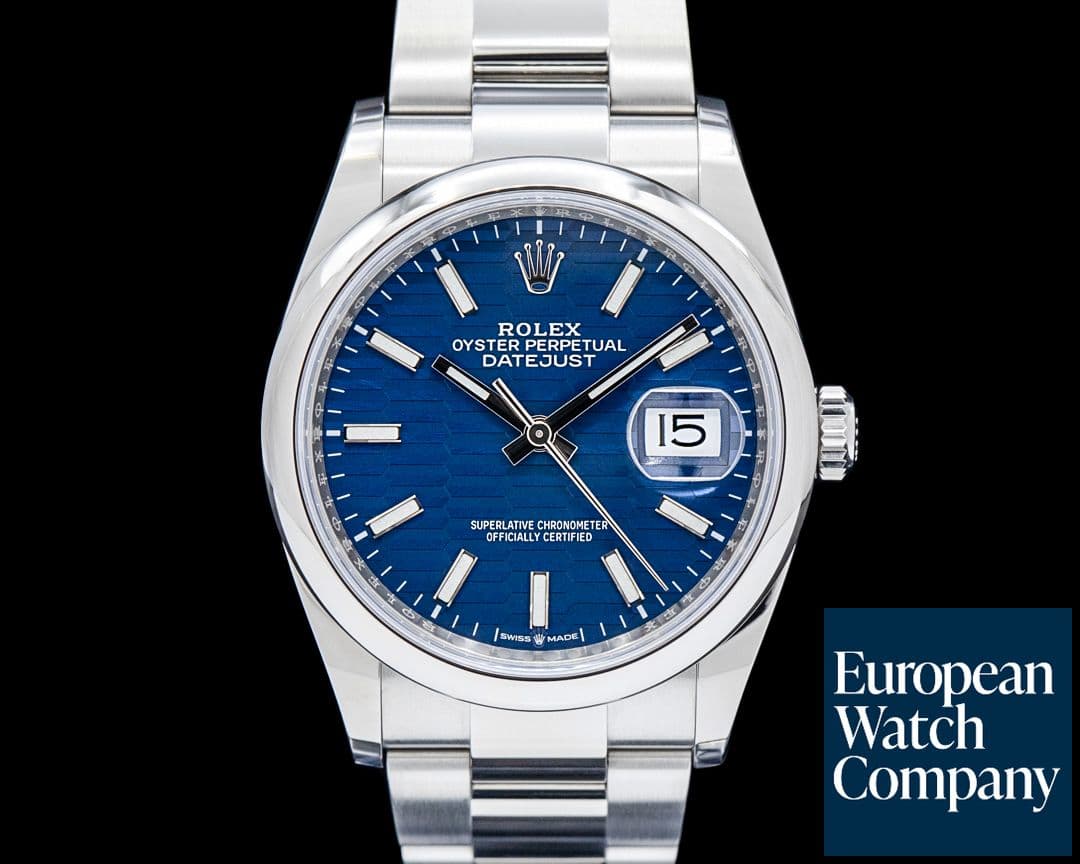 Image of Rolex 126200 Datejust 36MM SS Blue Motif Dial
