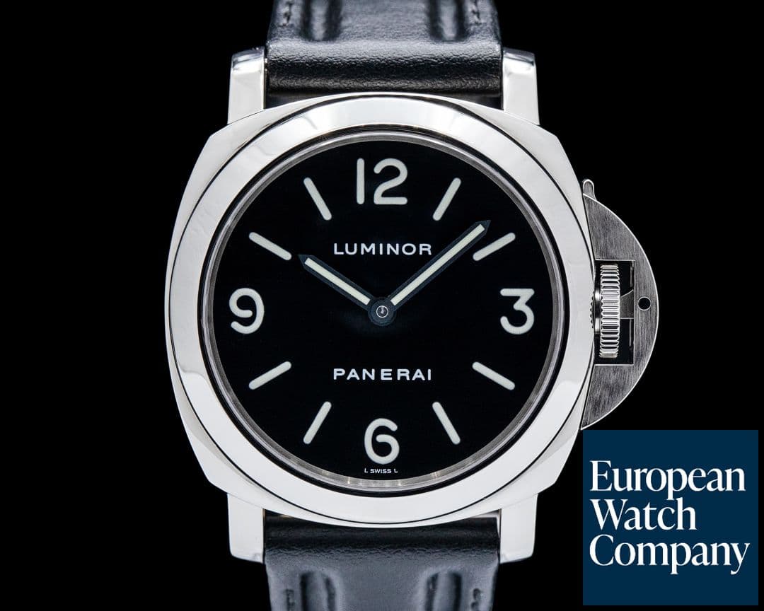 Image of Panerai PAM00112 Luminor Base Logo SS Black Dial