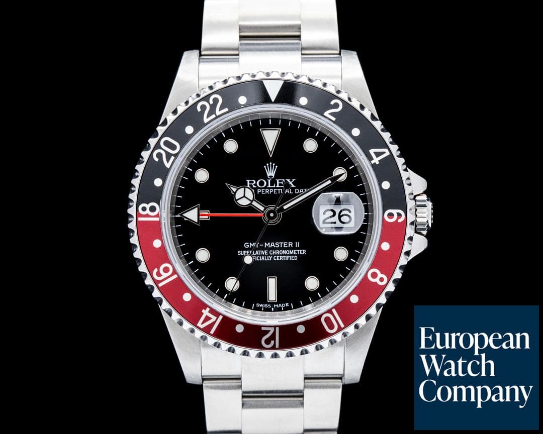 Image of Rolex 16710 GMT-Master II "Coke" SS Black Dial