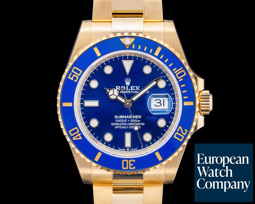 Image of Rolex 126618LB Submariner Date 18K Yellow Gold Blue Dial