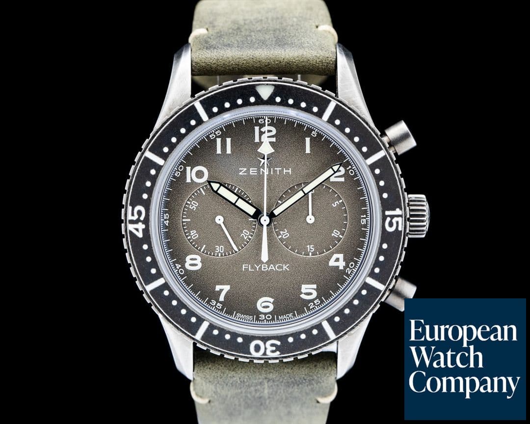 Image of Zenith Pilot Cronometro Tipo CP-2 Flyback Aged SS Slate Gray Dial