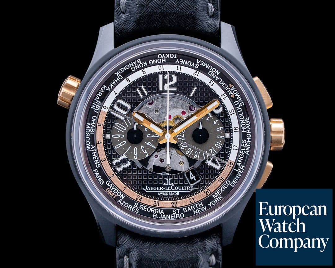 Image of Jaeger-LeCoultre AMVOX5 World Chronograph Ceramic / 18K RG Black Dial LIMITED