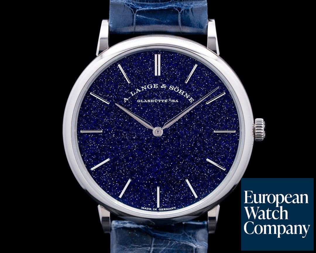 Image of A. Lange & Söhne 205.086 Saxonia Thin Aventurine 18K White Gold Blue Dial
