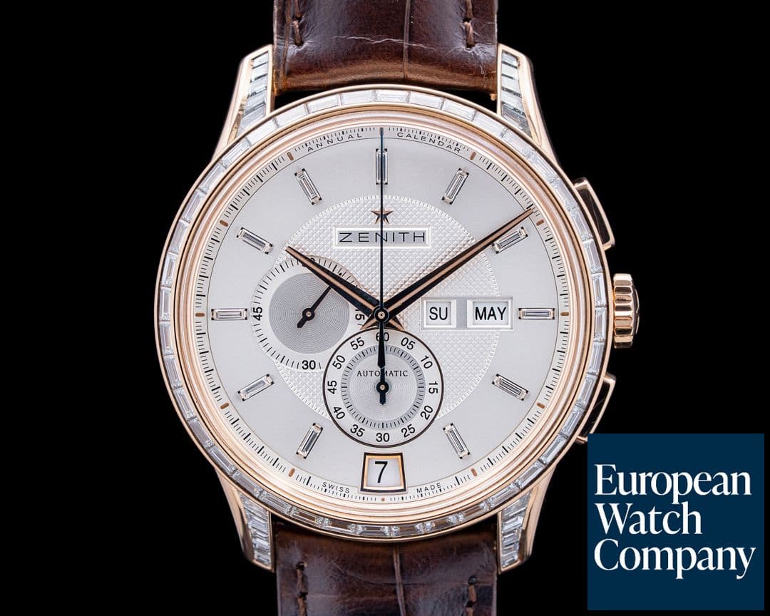 Image of Zenith El Primero Captain Winsor 18K Rose Gold Silver Dial Diamonds 2025