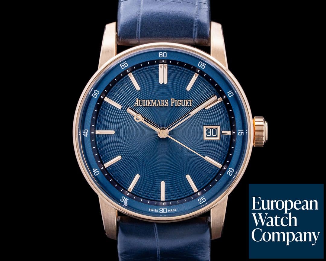 Image of Audemars Piguet 77410OR Code 11.59 18K Rose Gold Blue Dial