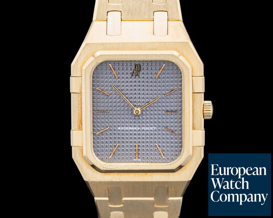 Image of Audemars Piguet 6005BA Royal Oak Rectangular 18K Yellow Gold Gray Dial
