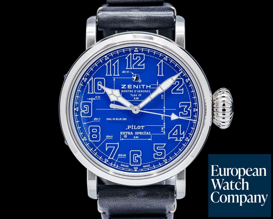 Image of Zenith Pilot Type 20 Blueprint SS Blue Dial