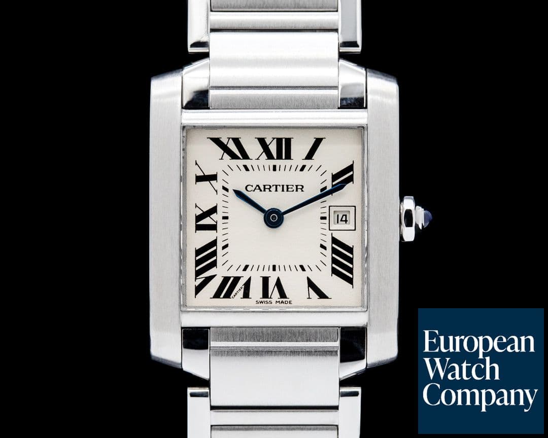 Image of Cartier W51011Q3 Tank Francaise SS White Dial