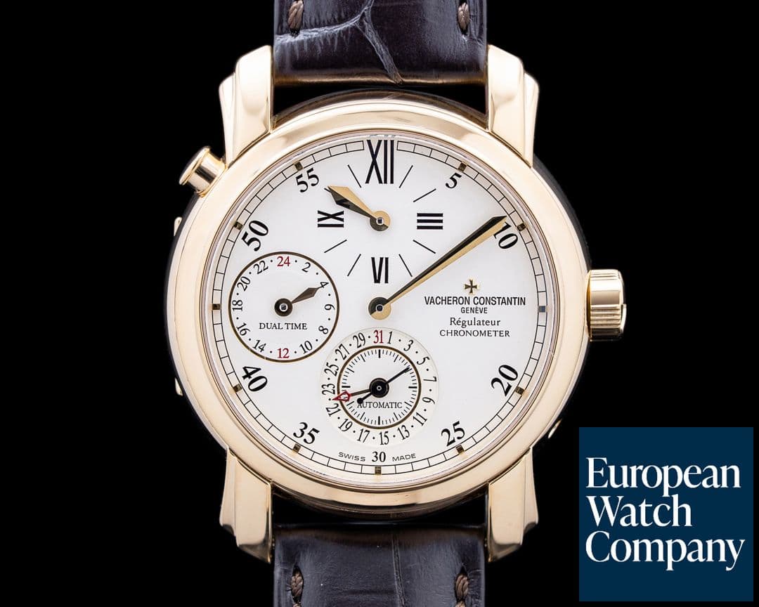 Image of Vacheron Constantin 42005 Malte Dual Time Regulator 18K Yellow Gold Silver Dial